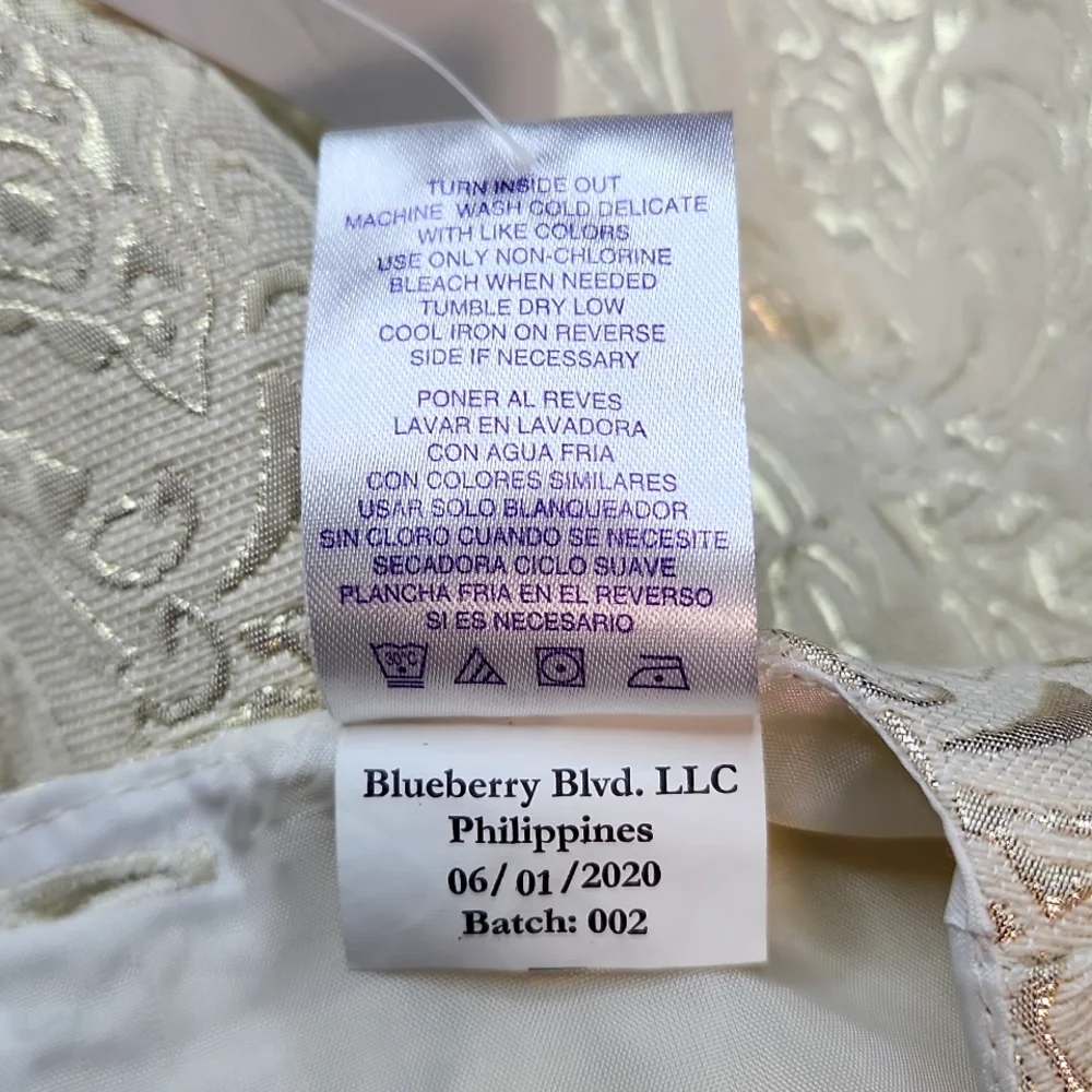 Blueberi Boulevard Brocade Cream & Gold Girls Dress, Size 2T ~ NWT - Picture 6 of 8